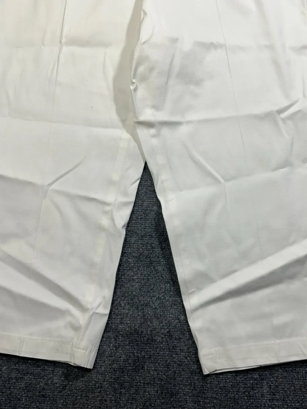 Talbots Pants Womens 14 Relaxed Chino Crop White Cotton Stretch Side Stripe Zip - Picture 2 of 9